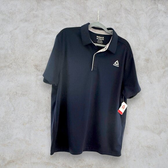 Reebok Mens Big & Tall Ace Performance Navy Blue Polo Shirt - Picture 3 of 6